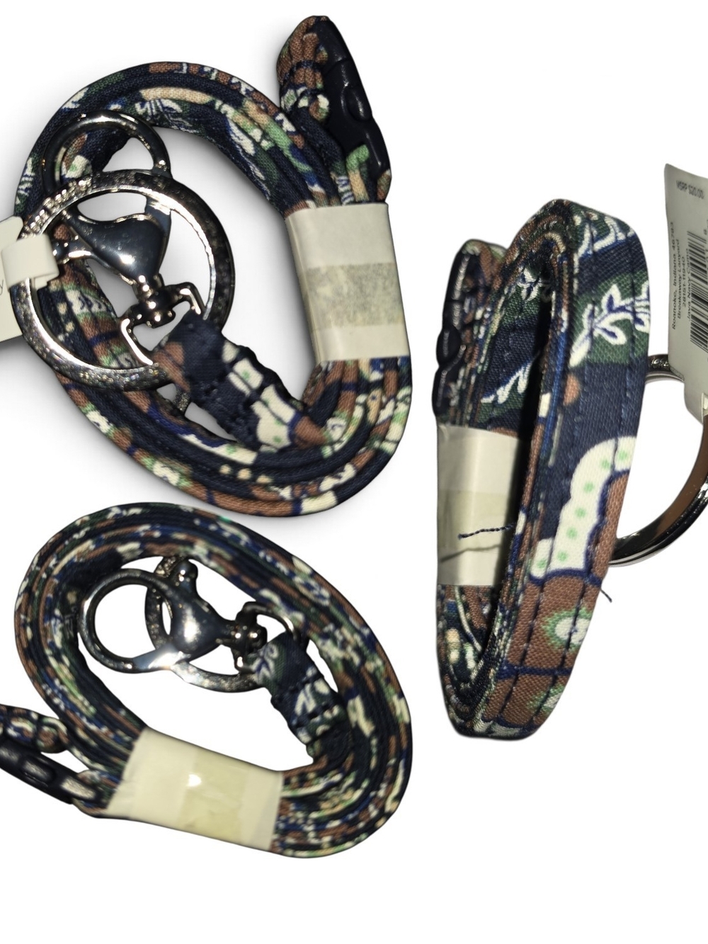 Vera Bradley "Java Navy Camo" and Brown Men’s Key Lanyard NWT